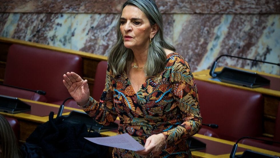 Η βουλευτής της Νέας Αριστεράς Πέτη Πέρκα